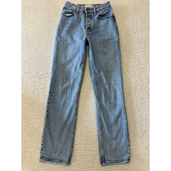 Abercrombie & Fitch Womens The Dad High Rise Denim Jeans Size 24 - Picture 1 of 10